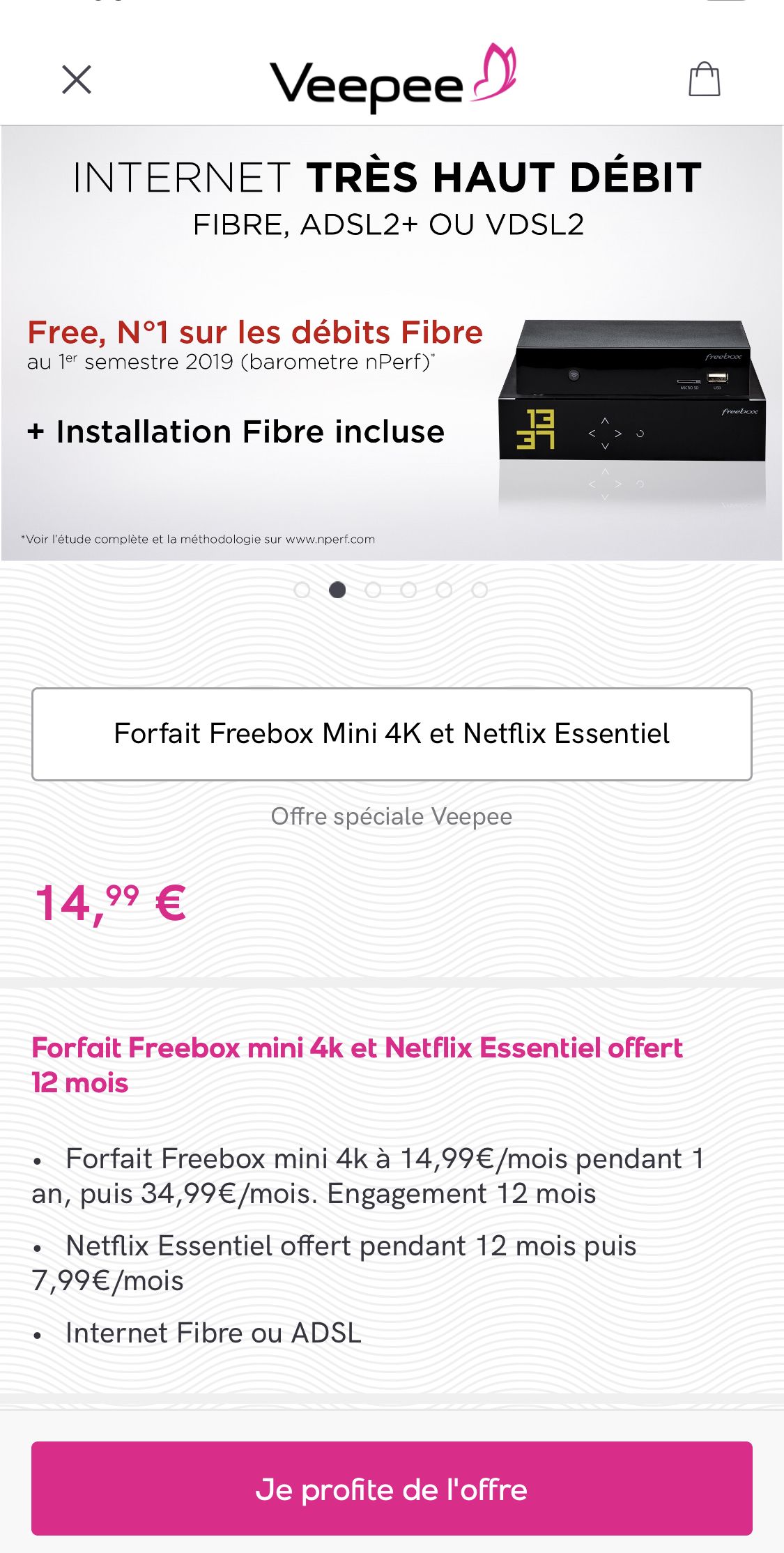 La Freebox Mini 4knetflix Essentiel Pour 1499€ Mois Sur Veepee 2001