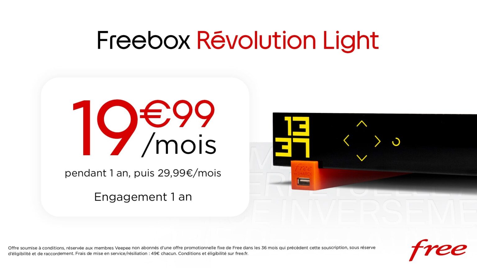 Découvrez Loffre Veepee Freebox Révolution Light 5779